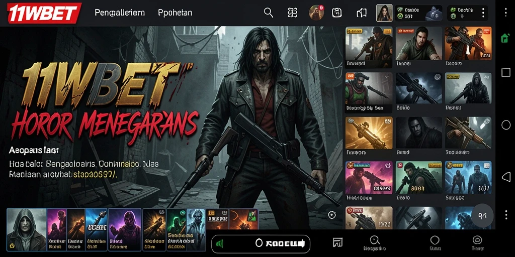 Tangkapan layar gameplay 11WBET dengan suasana horor yang mencekam.