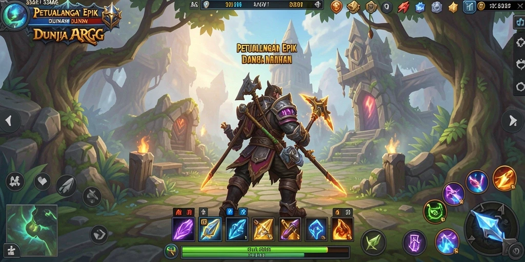 Screenshot utama 33AG menampilkan aksi petualangan ARPG yang seru.