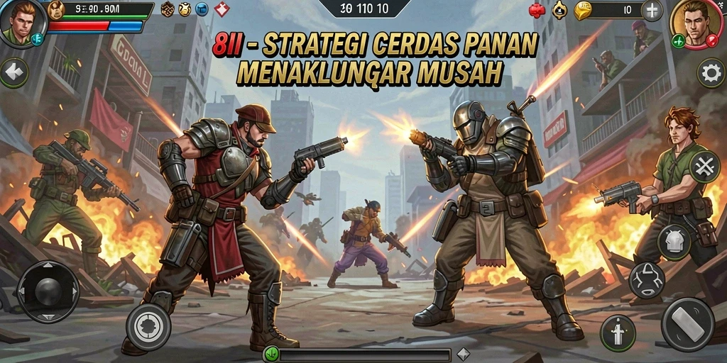 Tampilan gameplay strategis yang mendebarkan di 8II.