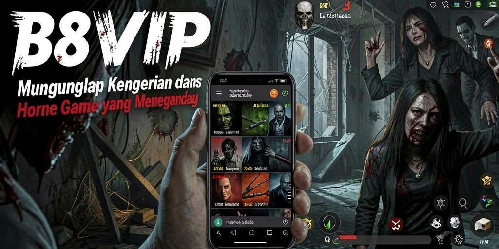 Tangkapan layar B8VIP menunjukkan momen menegangkan dalam game horror.