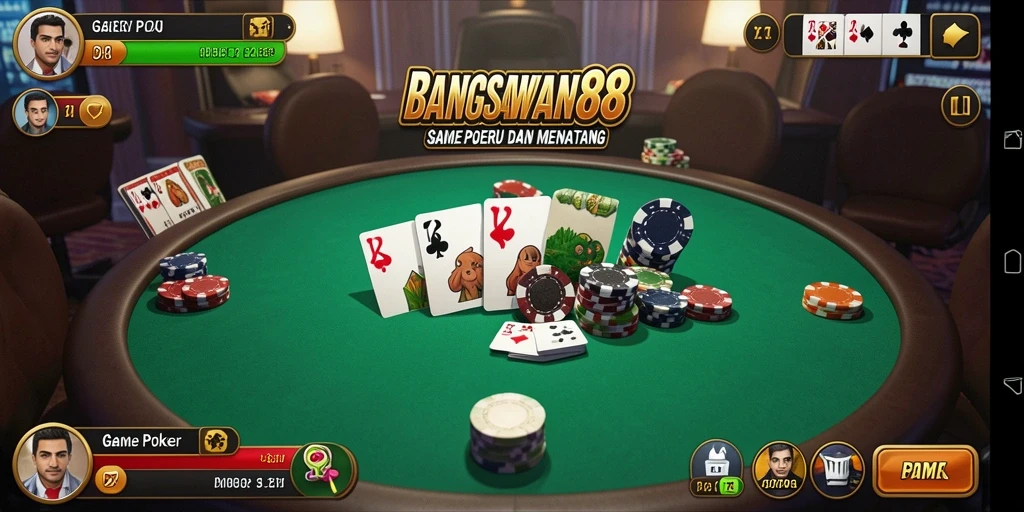 Screenshot BANGSAWAN88 menampilkan gameplay Poker yang mendebarkan.