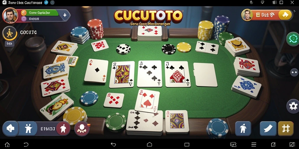 Tampilan gameplay Gaple yang menarik di CUCUTOTO.