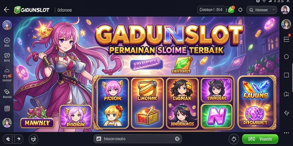 Tampilan menarik dari gameplay GADUNSLOT dengan karakter anime.