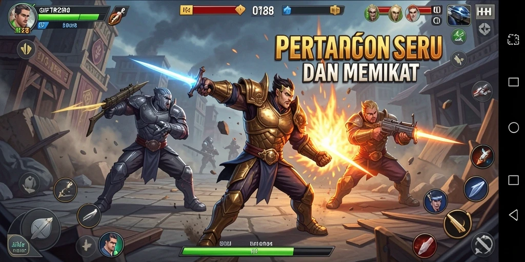 Tampilan gameplay aksi intens di GIFTRP288.