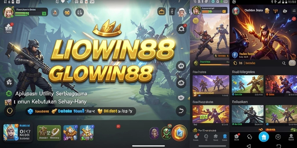 Tampilan GLOWIN88 dengan berbagai fitur Utility yang menarik.