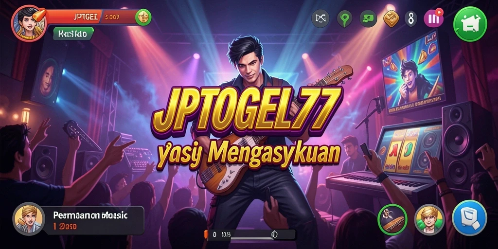 Screenshot gameplay JPTOGEL77 menunjukkan pemain beraksi dengan musik.