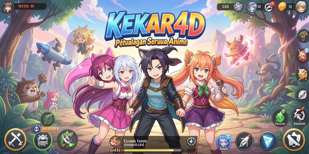 Screenshot utama KEKAR4D menunjukkan pertarungan epik di dunia anime.