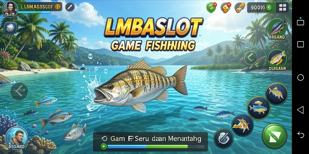 Gameplay menangkap ikan yang menegangkan dan seru di LMBASLOT.