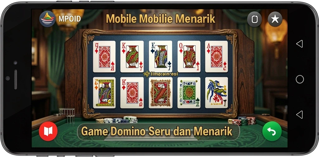 Tampilan grafik menarik dari game Domino MPOID menunjukkan keseruan permainan.