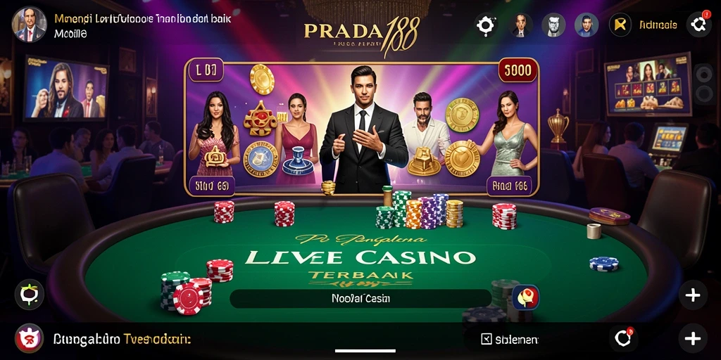 Tampilan menarik saat bermain Live Casino di PRADA188.