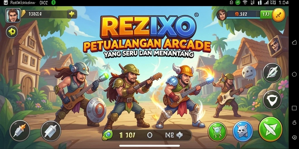Tampilan gameplay <strong>REZIXO</strong> yang penuh aksi dan seru.