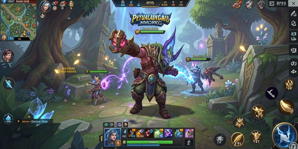 Screenshot gameplay RP99 yang menampilkan aksi seru dalam petualangan MMORPG.