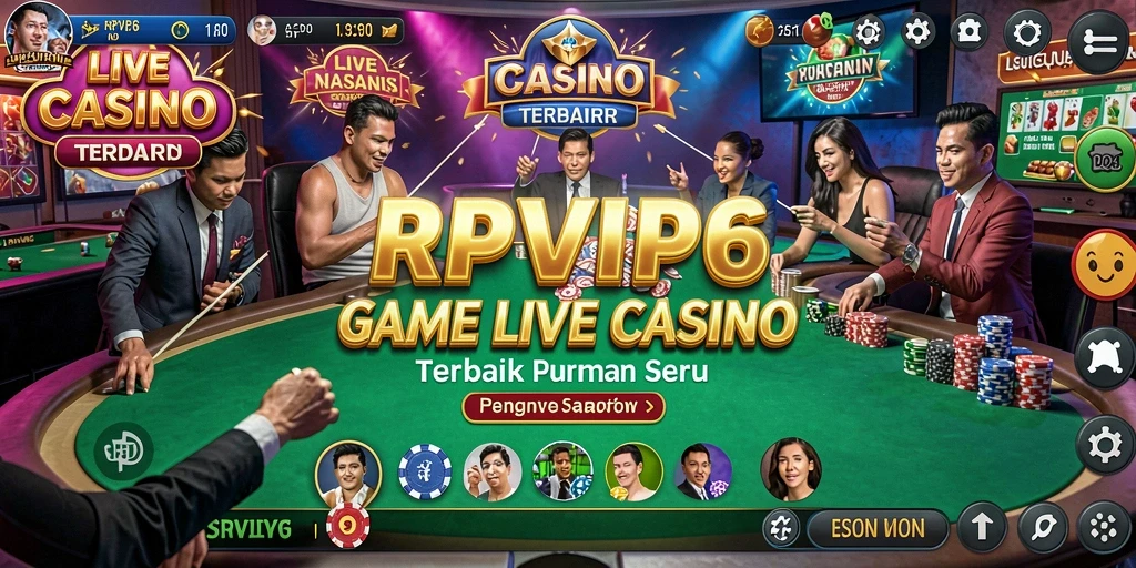 Tampilan gameplay Live Casino yang menarik dan interaktif dari RPVIP6.
