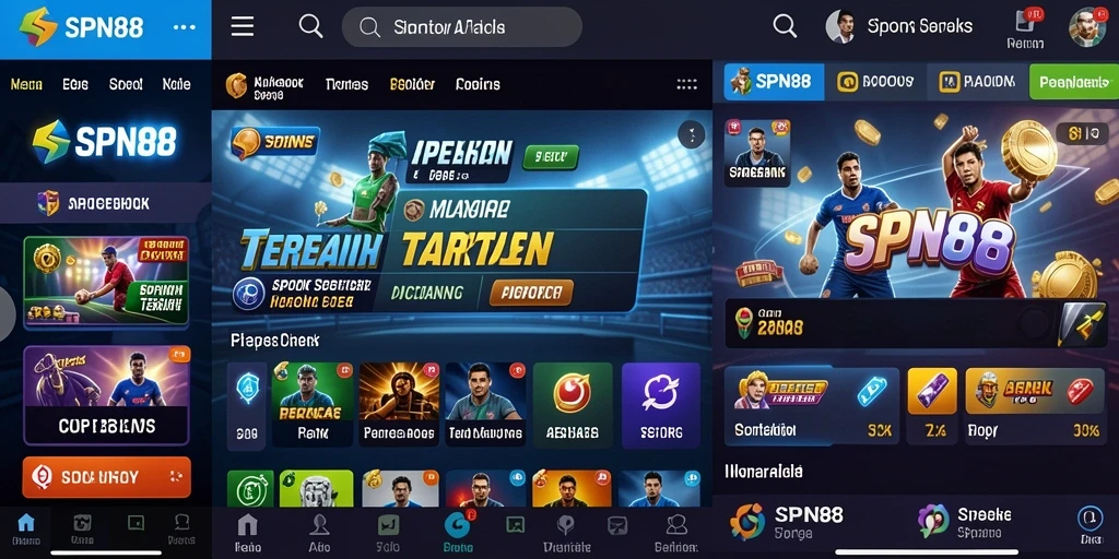 Tampilan antarmuka SPN88 di layar smartphone saat bermain taruhan olahraga.