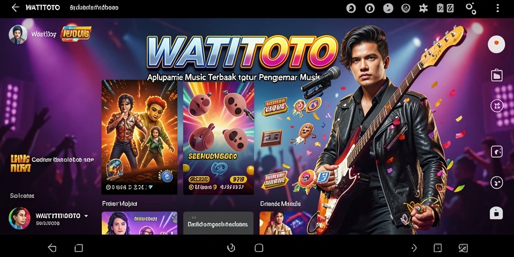 Screenshot gameplay WATITOTO menampilkan pengalaman musik yang menyenangkan.